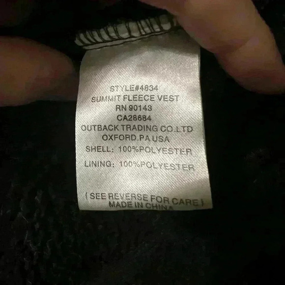 Outback Trading Company Men’s Fleece Vest Size XL - Picture 12 of 13